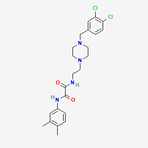 molecular formula C23H28Cl2N4O2 B4007674 N-{2-[4-(3,4-二氯苄基)-1-哌嗪基]乙基}-N'-(3,4-二甲基苯基)乙二酰胺 