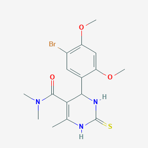 4-(5-bromo-2,4-dimethoxyphenyl)-N,N,6-trimethyl-2-thioxo-1,2,3,4-tetrahydro-5-pyrimidinecarboxamide