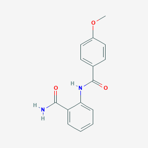 molecular formula C15H14N2O3 B400769 2-[(4-Methoxybenzoyl)amino]benzamide 