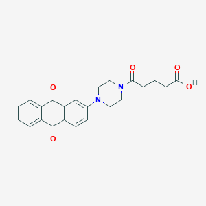 5-[4-(9,10-dioxo-9,10-dihydro-2-anthracenyl)-1-piperazinyl]-5-oxopentanoic acid