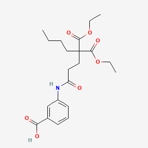 3-{[4,4-bis(ethoxycarbonyl)octanoyl]amino}benzoic acid