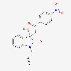 1-allyl-3-hydroxy-3-[2-(4-nitrophenyl)-2-oxoethyl]-1,3-dihydro-2H-indol-2-one