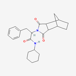 molecular formula C24H30N2O3 B4007722 N-cyclohexyl-2-(3,5-dioxo-4-azatricyclo[5.2.1.0~2,6~]dec-4-yl)-3-phenylpropanamide 