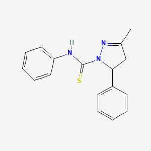 molecular formula C17H17N3S B4007726 3-methyl-N,5-diphenyl-4,5-dihydro-1H-pyrazole-1-carbothioamide 