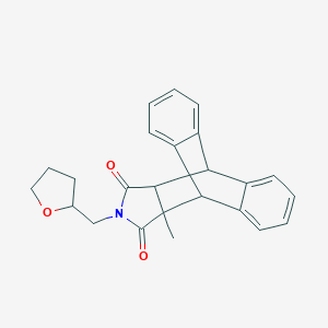 molecular formula C24H23NO3 B400773 15-Methyl-17-(tetrahydro-2-furanylmethyl)-17-azapentacyclo[6.6.5.0~2,7~.0~9,14~.0~15,19~]nonadeca-2,4,6,9,11,13-hexaene-16,18-dione 