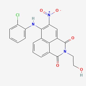 molecular formula C20H14ClN3O5 B4007763 6-[(2-氯苯基)氨基]-2-(2-羟乙基)-5-硝基-1H-苯并[de]异喹啉-1,3(2H)-二酮 