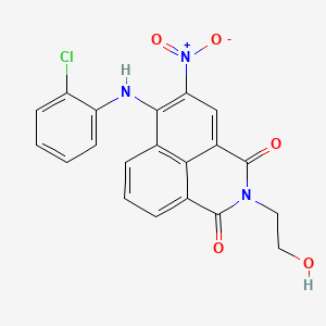 molecular formula C20H14ClN3O5 B4007763 6-[(2-chlorophenyl)amino]-2-(2-hydroxyethyl)-5-nitro-1H-benzo[de]isoquinoline-1,3(2H)-dione 