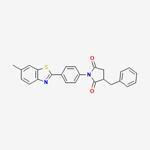 3-benzyl-1-[4-(6-methyl-1,3-benzothiazol-2-yl)phenyl]-2,5-pyrrolidinedione