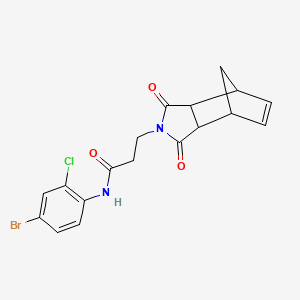 N-(4-bromo-2-chlorophenyl)-3-(3,5-dioxo-4-azatricyclo[5.2.1.0~2,6~]dec-8-en-4-yl)propanamide