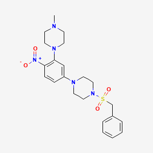 1-(benzylsulfonyl)-4-[3-(4-methyl-1-piperazinyl)-4-nitrophenyl]piperazine