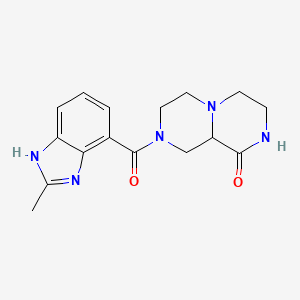 8-[(2-methyl-1H-benzimidazol-4-yl)carbonyl]hexahydro-2H-pyrazino[1,2-a]pyrazin-1(6H)-one