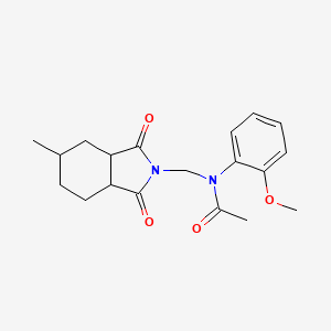 molecular formula C19H24N2O4 B4007798 N-(2-甲氧基苯基)-N-[(5-甲基-1,3-二氧代八氢-2H-异吲哚-2-基)甲基]乙酰胺 