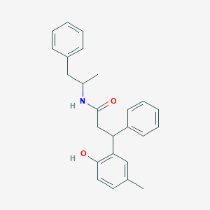 molecular formula C25H27NO2 B4007806 3-(2-羟基-5-甲基苯基)-N-(1-甲基-2-苯乙基)-3-苯基丙酰胺 