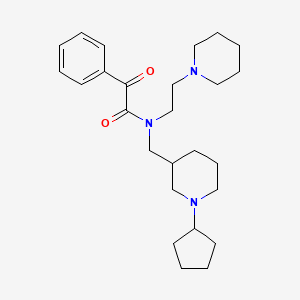 molecular formula C26H39N3O2 B4007808 N-[(1-cyclopentyl-3-piperidinyl)methyl]-2-oxo-2-phenyl-N-[2-(1-piperidinyl)ethyl]acetamide 