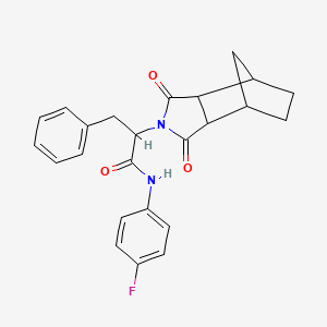 molecular formula C24H23FN2O3 B4007817 2-(3,5-二氧代-4-氮杂三环[5.2.1.0~2,6~]癸-4-基)-N-(4-氟苯基)-3-苯基丙酰胺 CAS No. 1007999-71-4