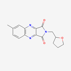 molecular formula C16H15N3O3 B4007823 6-甲基-2-(四氢-2-呋喃基甲基)-1H-吡咯并[3,4-b]喹喔啉-1,3(2H)-二酮 