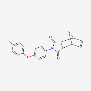 molecular formula C22H19NO3 B4007830 4-[4-(4-methylphenoxy)phenyl]-4-azatricyclo[5.2.1.0~2,6~]dec-8-ene-3,5-dione 