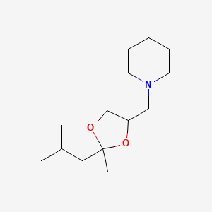 molecular formula C14H27NO2 B4007836 1-[(2-异丁基-2-甲基-1,3-二氧戊环-4-基)甲基]哌啶 CAS No. 89857-73-8