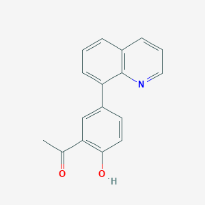 1-(2-hydroxy-5-quinolin-8-ylphenyl)ethanone