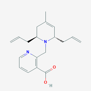 molecular formula C19H24N2O2 B4007848 2-{[(2S*,6S*)-2,6-diallyl-4-methyl-3,6-dihydropyridin-1(2H)-yl]methyl}nicotinic acid 