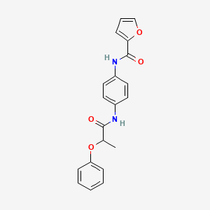 molecular formula C20H18N2O4 B4007869 N-{4-[(2-phenoxypropanoyl)amino]phenyl}-2-furamide 