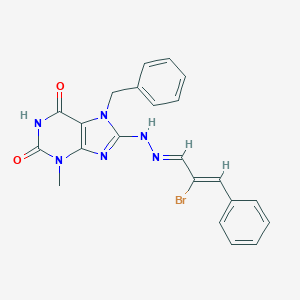 2-bromo-3-phenylacrylaldehyde (7-benzyl-3-methyl-2,6-dioxo-2,3,6,7-tetrahydro-1H-purin-8-yl)hydrazone