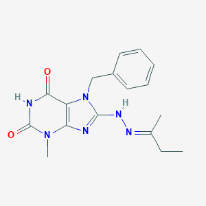 molecular formula C17H20N6O2 B400788 7-Benzyl-8-(N'-sec-butylidene-hydrazino)-3-methyl-3,7-dihydro-purine-2,6-dione 