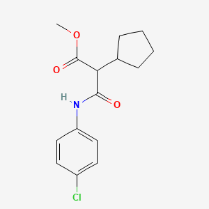 methyl 3-[(4-chlorophenyl)amino]-2-cyclopentyl-3-oxopropanoate