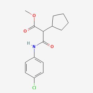 molecular formula C15H18ClNO3 B4007881 3-[(4-氯苯基)氨基]-2-环戊基-3-氧代丙酸甲酯 