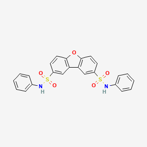 molecular formula C24H18N2O5S2 B4007912 N,N'-二苯基二苯并[b,d]呋喃-2,8-二磺酰胺 