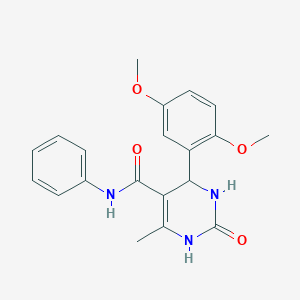 molecular formula C20H21N3O4 B400792 4-(2,5-dimethoxyphenyl)-6-methyl-2-oxo-N-phenyl-1,2,3,4-tetrahydropyrimidine-5-carboxamide 