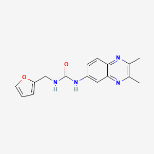 molecular formula C16H16N4O2 B4007922 N-(2,3-dimethyl-6-quinoxalinyl)-N'-(2-furylmethyl)urea 