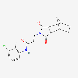 molecular formula C19H21ClN2O3 B4007923 N-(3-氯-2-甲基苯基)-3-(3,5-二氧杂-4-氮杂三环[5.2.1.0~2,6~]癸-4-基)丙酰胺 