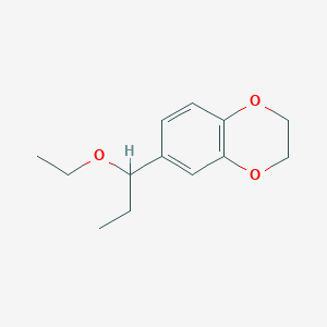 molecular formula C13H18O3 B4007928 6-(1-ethoxypropyl)-2,3-dihydro-1,4-benzodioxine 