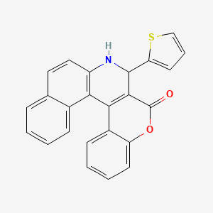 molecular formula C24H15NO2S B4007934 3-(2-噻吩基)-3,4-二氢-2H-苯并[f]色烯并[3,4-c]喹啉-2-酮 