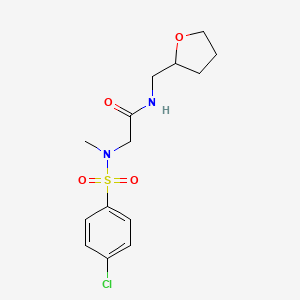 N~2~-[(4-chlorophenyl)sulfonyl]-N~2~-methyl-N~1~-(tetrahydro-2-furanylmethyl)glycinamide