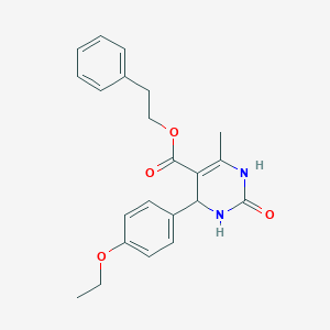 molecular formula C22H24N2O4 B400794 2-Phenylethyl 4-(4-ethoxyphenyl)-6-methyl-2-oxo-1,2,3,4-tetrahydropyrimidine-5-carboxylate 