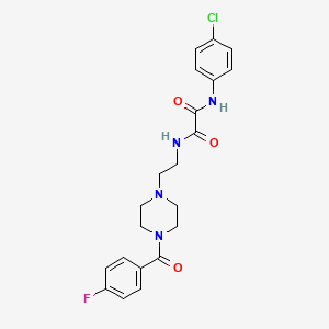 molecular formula C21H22ClFN4O3 B4007957 N-(4-chlorophenyl)-N'-{2-[4-(4-fluorobenzoyl)-1-piperazinyl]ethyl}ethanediamide 
