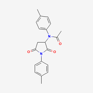 molecular formula C20H20N2O3 B4007974 N-(4-methylphenyl)-N-[1-(4-methylphenyl)-2,5-dioxo-3-pyrrolidinyl]acetamide 