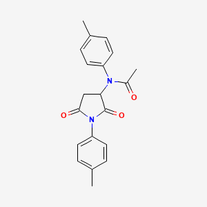 molecular formula C20H20N2O3 B4007974 N-(4-甲苯基)-N-[1-(4-甲苯基)-2,5-二氧代-3-吡咯烷基]乙酰胺 