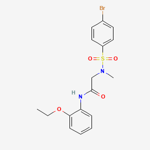 molecular formula C17H19BrN2O4S B4007978 N~2~-[(4-bromophenyl)sulfonyl]-N~1~-(2-ethoxyphenyl)-N~2~-methylglycinamide 