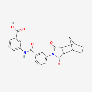 molecular formula C23H20N2O5 B4007980 3-{[3-(3,5-dioxo-4-azatricyclo[5.2.1.0~2,6~]dec-4-yl)benzoyl]amino}benzoic acid 
