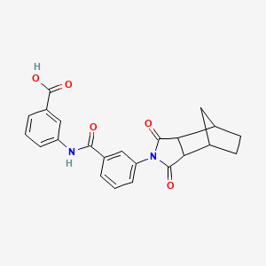 molecular formula C23H20N2O5 B4007980 3-{[3-(3,5-二氧杂-4-氮杂三环[5.2.1.0~2,6~]癸-4-基)苯甲酰]氨基}苯甲酸 