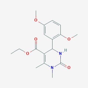 molecular formula C17H22N2O5 B400799 Ethyl 4-(2,5-dimethoxyphenyl)-1,6-dimethyl-2-oxo-1,2,3,4-tetrahydropyrimidine-5-carboxylate 