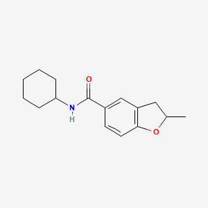 molecular formula C16H21NO2 B4007992 N-cyclohexyl-2-methyl-2,3-dihydro-1-benzofuran-5-carboxamide 