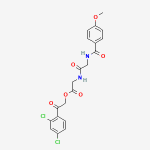 molecular formula C20H18Cl2N2O6 B4007997 2-(2,4-dichlorophenyl)-2-oxoethyl N-(4-methoxybenzoyl)glycylglycinate 