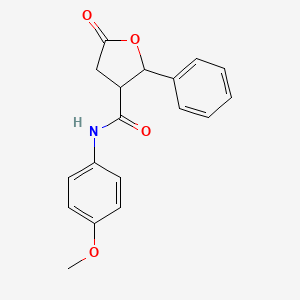 N-(4-methoxyphenyl)-5-oxo-2-phenyltetrahydro-3-furancarboxamide