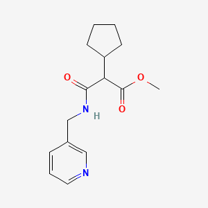 molecular formula C15H20N2O3 B4008016 methyl 2-cyclopentyl-3-oxo-3-[(3-pyridinylmethyl)amino]propanoate 