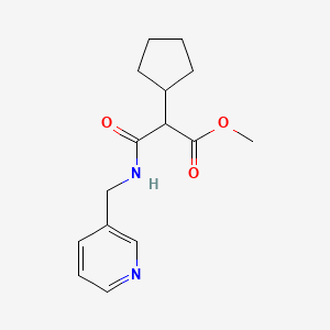 molecular formula C15H20N2O3 B4008016 2-环戊基-3-氧代-3-[(3-吡啶甲基)氨基]丙酸甲酯 