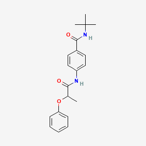 molecular formula C20H24N2O3 B4008017 N-(tert-butyl)-4-[(2-phenoxypropanoyl)amino]benzamide 